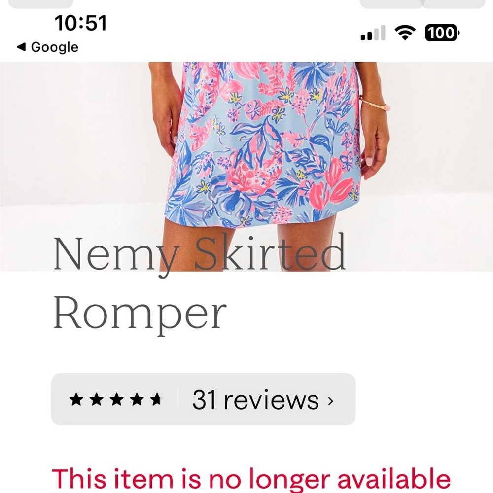 NWT Lilly Pultizer Nemy Skirted Romper •Elephant Splash Engineered• Size 12 - Picture 2 of 10